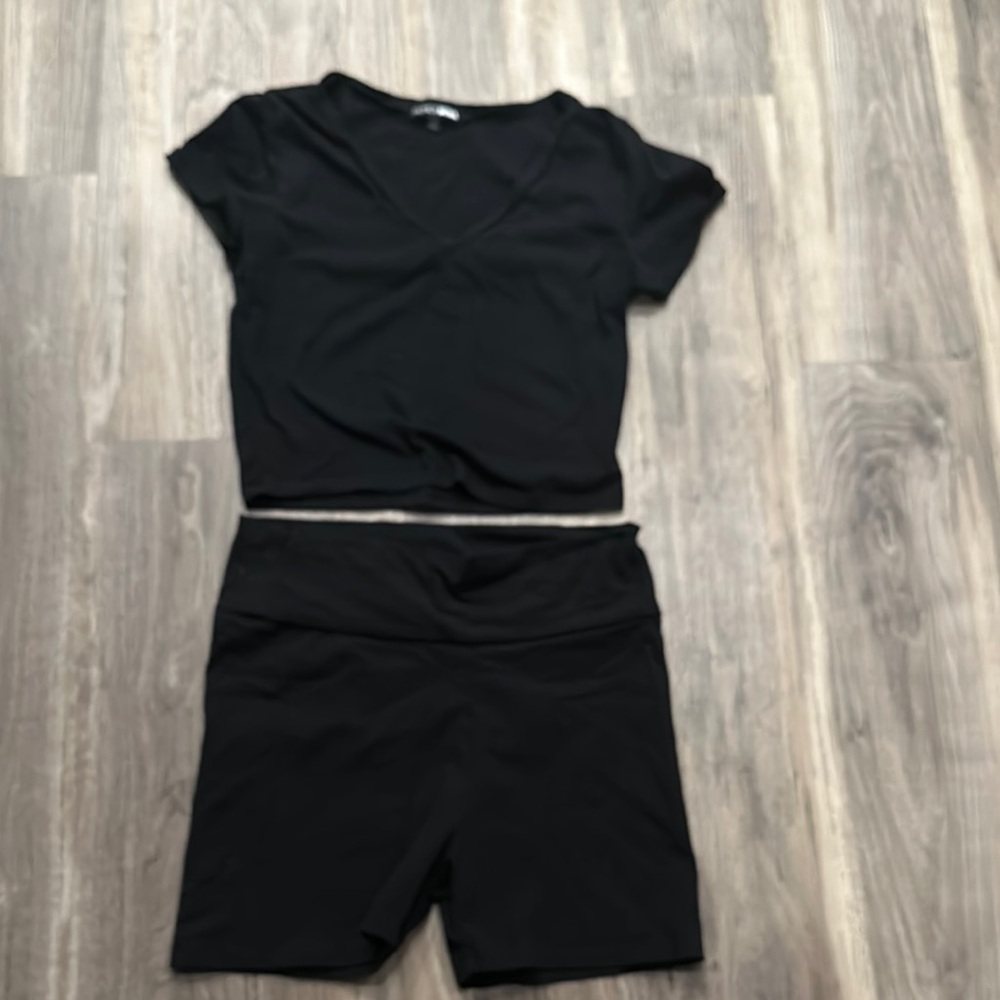 Black Two-Piece Activewear Set